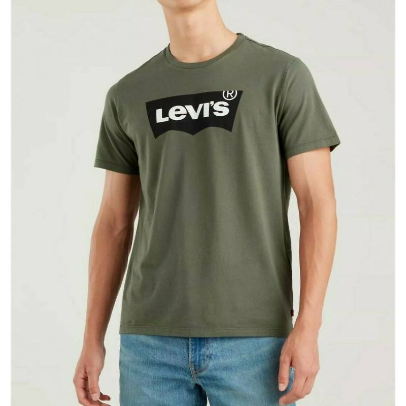 LEVI'S HOUSEMARK GRAPHIC TEE - BATWING SSNL COLOR THYME VERT