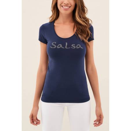 SALSA T-shirt avec logo Bleu 121090 8144