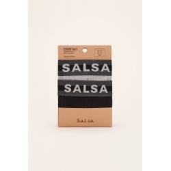 SALSA PACK BOXERS GRIS + NOIR 112623 0000