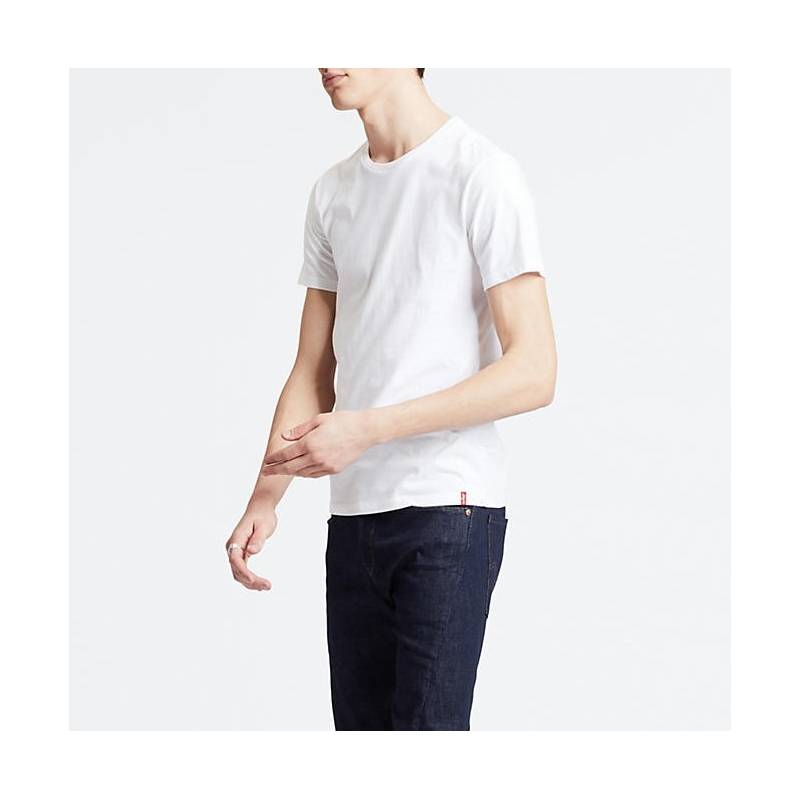 LEVI'S® T-shirt SLIM 2 t-shirts par pack Blanc + Blanc