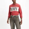 LEVI'S® Sweat LOGO COLORBLOCK CREW EARTH RED/ WHITE/ BLACK Rouge