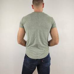 TOMMY JEANS T-shirt col V TJM Basic Uniform Olive