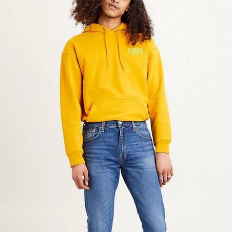 LEVI'S® Sweat à capuche T2 RELAXED GRAPHIC PO - RELAXED SERIF PO GOLDEN YELLOW