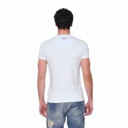 VON DUTCH T-Shirt Col Rond Coton Homme Stee Coloris Bleu clair
