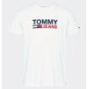 TOMMY JEANS T-shirt À LOGO EN COTON BIO Blanc